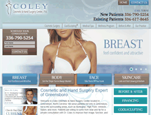 Tablet Screenshot of coleycosmetic.com